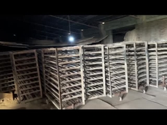 Cuisson de tuiles rouges au four à plaques