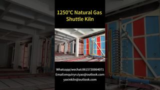 Four navette 1250°C pour produits céramiques #kilnmanufacturer #brickfactory #shuttlekiln #gaskiln