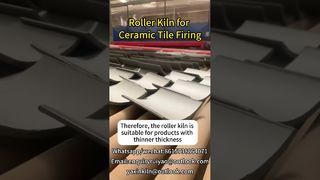 Four à rouleaux pour la cuisson des carreaux de céramique #kilnmanufacturer #brickfactory #ceramictiles #rollerkiln